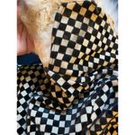 Rik Villa S 4 Jacket Coat Checkerboard Black White Fur Collar Check Plaid Artsy Photo 10