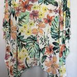 cha cha vente Women's Swim Coverup 2X Tropical Green Coral Lightweight Sheer Photo 2