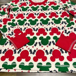 Disney Hanna Andersson Mickey Holiday Christmas Long Sleeve Top Large Red Green Photo 5