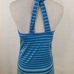 Patagonia Blue Striped Halter Criss Cross Tank Top Size Medium Photo 4