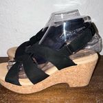 Clarks Collection Self-Attached Sling Back Cork Platform Wedge Sandal Shoes Size 7 Photo 3