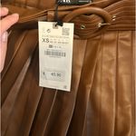 ZARA  Faux Leather Pleated Skirt Photo 2