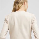 Chico's  Cream Leather Jacket Photo 3