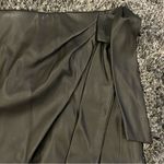 🌺G.I.L.I BLAXK FAUX BLACK LEATHER BOW WRAP MIDI SKIRT SIZE 0🌺 Photo 3