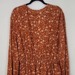 a.n.a  Orange Botanical Print Wrap Mini Dress Size XXL NWT Wrap Style Dress Photo 4