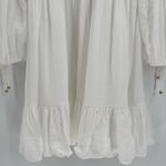 Selfie Leslie  Mini Dress‎ White Smocked Ruffle Neck Long Sleeves Whimsy Size XL Photo 4