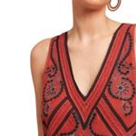 Maeve  Anthropologie Desert Embroidered Jumpsuit Women's 2 Orange Wide Leg Crop Photo 2