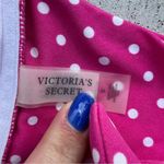 Victoria's Secret Victoria’s Secret Hot Pink White Polkadot Ruffle Bandeau Halter Bikini Top Photo 2