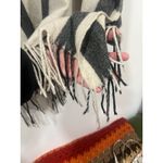 Banana Republic  Plaid Cashmere Blend Poncho Cream Black Womens Fall Winter Photo 7