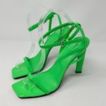 Marc Fisher Arthur Lime Green Ankle Strap Sandal Heel, NEW, Size 8.5, MSRP $130 Photo 1