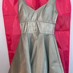 Sequin Hearts Metallic Mint Semi Formal Dress Photo 1