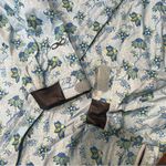 Marmot Hooded Raincoat blue yellow white floral vented size medium Photo 7
