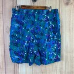 Blue Mini Bubble Pleated Resort Shorts Size 14 Photo 4