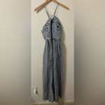 Anthropologie Celandine Hibiscus Cutwork Cotton Midi Dress Blue & White Size XS Photo 2