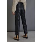 Anthropologie The Essential Slim Straight Pants Womens Sz 4 Black Motif Textured Photo 1