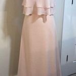 Jenny Yoo  COLLECTION Charlie Halter Ruffle Chiffon Blush Maxi Dress Gown Sz 2 Photo 0