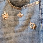 Anne Klein Embroidered Denim Jeans Photo 6