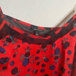 Red Floral Satin Cami Women’s Size Large I love Ronson Photo 3