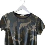 Rag and Bone  Jean Camo Green Black Front Knot Beach Short Sleeves TShirt Sz XS Photo 5