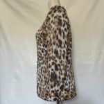 Joseph A Leopard Glitter Cardigan Womens Sweater Sz L Y2K Crystal Bling Glam Photo 4
