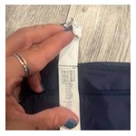 Navy Blue Floral Womens Bathing Suit Top is 4XL Bottom is 22W Skirt Tankini Size 4X Photo 6