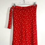 Faithfull the Brand Red Floral Wrap Skirt Photo 7