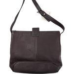 VTG Le Donne Leather Hobo Horse Stamp Dark Brown Leather Crossbody Bag Purse Photo 8