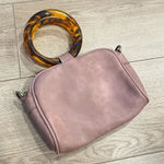 Anthropologie Pink Leather Tortoise Shell Handle Small Bag Photo 0