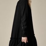 J.Crew Amelia Popover Shirtdress Drapey Viscose Twill Burgundy Ruffle XXS NWT Photo 3