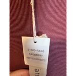 Saltwater Luxe Women’s Short Sleeve Mock Neck Tee Small Raspberry Knit Modal Photo 5