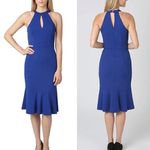 Bebe NWT Navy Crepe Scuba Keyhole Sleeveless Dress Photo 1