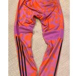 Adidas  HYGLM (tights) Full Length Leggings | Orange and Pink | Size Medium Photo 4