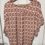 Anthropologie  Red and White Floral Blouse Photo 3