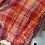 Free People We The Free Multicolor Plaid oversized button up sz M Photo 3