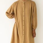 Na Nin Vintage Style The Gloria Waffled Cotton Tunic Dress Size 2 Tan Photo 0