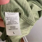 Ava James  Sleeveless Split Neck Blouse Green Marled Photo 10