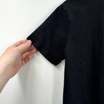 Madewell Solid Black T Shirt Dress Size Extra Small Photo 5