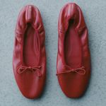 Mango  LEATHER BALLET FLATS WITH BOW red $98 nwt 
Casual Y2K fall classic boho Photo 2