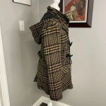 Urban Republic  Houndstooth Black and Brown Jacket Toggle Zipper Size Large Hood Photo 1