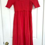 Free People  Coral Red Sunshine Season Maxi Dress S Photo 4