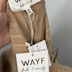 WAYF x BFF Hollie Ribbed Midi Sweater Dress XXS Camel Tie Back Dede Emily NEW Photo 5