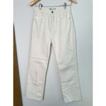 ZARA Off White Denim Straight Leg Jeans Photo 1