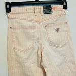 Guess 1981 Striped Skinny Jeans American Star Pink/White Size 26 Photo 4