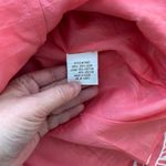 Yoana Baraschi  Size 4 Linen Dress Coral Embroidered Sleeveless Photo 8