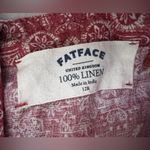 Fat Face Red Paisley Linen Wide Leg Cropped Jumpsuit Cowgirl Western Boho - 12 R Photo 8