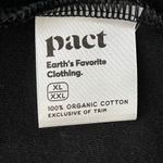 Pact  Airplane Open Front Knit Cardigan XL/XXL Black Organic Cotton Casual Lounge Photo 7