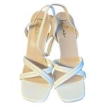 Lulus NEW  Strappy White Sandal 4 Inch Heels Wedding Guest Bride Event 9 Photo 1