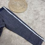Athleta Bali 100% Linen Pants Tapered Leg Pull On Striped Navy Blue Size 4 Photo 12