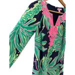Lilly Pulitzer Rylee Shift Silk Dress Bright Navy Tiger Palm Size 0 Photo 7