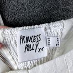 Princess Polly  White Linen Blend Peplum Button Front Corset Crop Tank Top Size 2 Photo 5